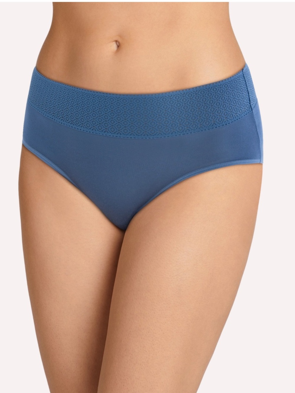 NWT Jockey Soft Touch Lace Modal Modern Brief - navy blue XL/8
